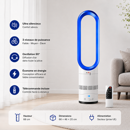 Elomaz Ventilateur Colonne Sans Pales Portable