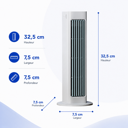 Elomaz Ventilateur Sans Pales Portable Rechargeable Silencieux