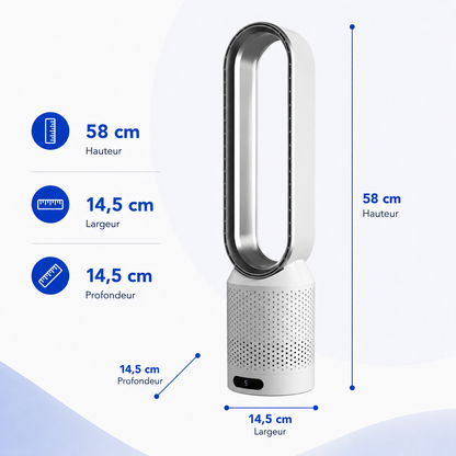 Elomaz Ventilateur Portable Sans Pales Silencieux Rechargeable